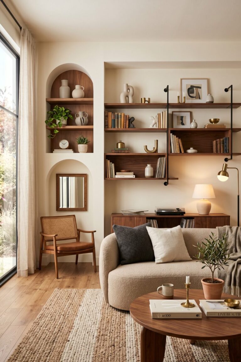 18 Living Room Wall Shelf Ideas for Style and Storage